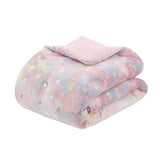 Metallic Printed Plush Comforter Set with Throw Pillow Full/Queen B035P294499