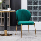 Amoa Contemporary Velvet Upholstery Dining Chair, Green T2574P164530