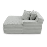 Single lazy sofa chair, no assembly required, made of velvet fabric, fluffy modern single W487P288236