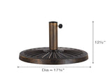 26.5 lbs Outdoor Patio Market Umbrella Base, Patio Umbrella Stand for Yard Garden Poolside in Bronze 02741422