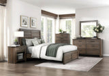 ZUN Rustic Style 1pc Dark Brown Dresser of 6x Drawers Black Metal Hardware Wooden Bedroom Furniture B011P228131