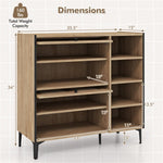 ZUN Entry shoe cabinet with adjustable shelf and flip door 12036977