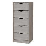 ZUN Concrete Gray 5 Narrow Drawer Dresser B062P175163