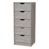 ZUN Concrete Gray 5 Narrow Drawer Dresser B062P175163