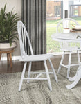 ZUN White Finish Side Chairs Set of 2, Farmhouse Style Wooden Furniture Casual Dining Kitchen B011P239557