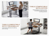 Standing Desk with Wheels, Dual Desktop Height Adjustable Desk, Treadmill Desk for Walking Pad, 17161861