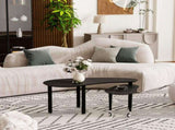 Contemporary rotatable cocktail table solid rubber wood legs, 360 degree rotating coffee table W2899P372752