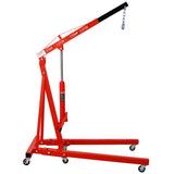 2 Ton Folding Engine Hoist Cherry Picker Shop Crane Hoist Lift, Heavy Duty Steel with 6 Iron Caster 81745190