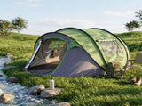 4 Person Pop Up Tent for Camping, Waterproof Instant Family Tent with Front Awning, Automatic Tent 88356143