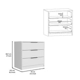 Dresser 27"H, 3 Drawers Dresser, Superior Top, White B097132978