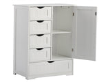 White MDF with paint finish melamine veneer on particleboard, vertical stripes, 56*30*95cm, 4 62575904