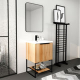 ZUN 24 Inch Freestanding Bathroom Vanity With Resin Basin BVA01124MP-1, W999P181590