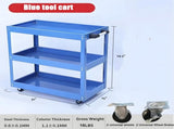 Upgrade 3-Tier Rolling Tool Cart with Lockable Wheels, Heavy Duty Steel Utility Cart, Kitchen Cart 04836174