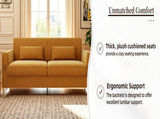 FX-P18-ORLuxury Velvet Sofa with Gold Accents - Modern 3-Seat Couch with Plush Cushions, W57649842