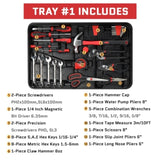 ZUN 599 PCS Home Tool Set Kit, Auto Repair Tool Kit with Rolling Tool Box, Mechanic Tool Sets with 21V 98608962