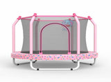 55-inch Trampoline for Kids Indoor & Outdoor Small Toddler Trampoline with Basketball Hoop W1163P315233