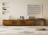 63" Mid-Century Modern Extendable TV Stand for TVs up to 75", Media Console TV Cabinet for Living W1801P163658
