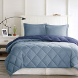 King 3M Scotchgard Diamond Quilting Reversible Down Alternative Comforter Set B03595023