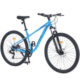 ZUN 29 Inch Wheels 8 Speed Mountain Bike, for Men Women Boys and Girls, Front Suspension, Steel Frame W1019P225392