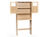 2-Door 3-Shelf MDF Toilet Cabinet with Melamine Finish Bathroom Vanity 23.23*8.66*66.93in Oak 04430980