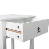 Two-layer Bedside Table Coffee Table with Drawer White 99618998