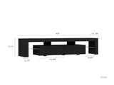 High gloss TV Stand with LED Lights for TVs up to 65'', Modern TV Console with Storage Cabinets for W1321126658