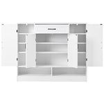 ZUN ON-TREND Sleek and Modern Shoe Cabinet Adjustable Shelves, Minimalist Shoe Storage Organizer WF304415AAK