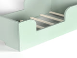 Toddler Floor Bed Frame, Cot Bed for Boys and Girls Ages 3-6, Bear Shape Toddler Bed, Green W1580P373256