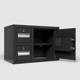 Steel Security Safe and Lock Box with Electronic Keypad - Secure Cash, Jewelry, ID Documents, W396P278366