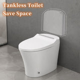 Smart toilet with Built-in Seat, One Piece Elongated Modern Toilet with Adjustable Temp N753P222587W