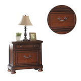 Traditional Formal Look Cherry Finish 1pc Nightstand Storage Space Bedside Table Plywood Veneer B01149999