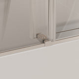 56-60 in. W x 62 in. H Frameless Double Sliding Tub Door, Bypass Tub Shower Door Soft Closing, W1573P205868