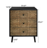 3 Drawer Cabinet, American Furniture,Suitable for bedroom, living room, study W688138033