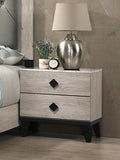 Smithson Nightstand With 2 Drawers Storage in Cream Finish SR015456