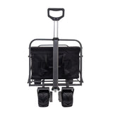 ZUN Outdoor Garden Park Utility kids wagon portable beach trolley cart camping foldable with big wheels W321P206632