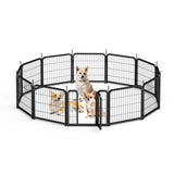 ZUN Dog Playpen Outdoor, 12 Panel Dog Fence 24" Pet Pen for Small Dogs Pet Exercise Pen for W1162P189305