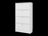 Kobuk 4 Door Shoe Rack, 4 Shelves, White B097P480475