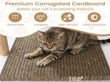 Multi-Level Cat Tree with 2 Scratching Pads, Dual-Door Cat Condo & Anti-Tipping Kit for Indoor Cats 72838167