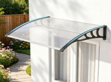 39"x30" Modern Polycarbonate Window Door Awning, UPF50 Waterproof Windproof Outdoor Patio Canopy 61837342