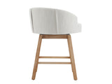 32.25" Swivel Counter Stools Set of 2, Upholstered Counter Height Bar Stools with Solid Rubber Wood N780P504556A