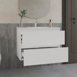Bathroom Cabinet Opalo, with Two Shelves and Open Storage, White B200P313685