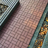 Plastic Interlocking Deck Tiles,44 Pack Patio Deck Tiles,12"x12" Square Waterproof Outdoor All W206P151695
