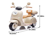 12V Kids Ride On Three-Wheel Electric Motorcycle,2WD,Cool Waterfall Light,Large Storage W1578P235066