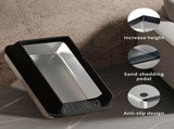 black L10 Stainless steel cat litter box, made of thickened material to prevent scratching and 67703074