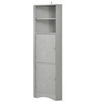 ZUN Tall Bathroom Corner Cabinet, Freestanding Storage Cabinet with Doors and Adjustable Shelves, MDF 45790350