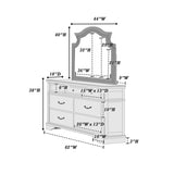 ZUN Antique White Wooden 1pc Dresser Only Bedroom Formal Antique Walnut Top Storage 7-Drawers Dresser B011P236768