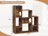 Cat Bookshelf Cabinet , 8 Organized Storage Sections & Multiple Climbing Platforms 04325882