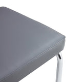 51.5" Decorative Stainless Steel Contemporary Bench in Faux Leather for Entryway Bench, Bedroom end N752P186171G