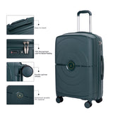 NEW Hardshell Suitcase Double Spinner Wheels PP Luggage Sets Lightweight Durable Suitcase with TSA W284P197039