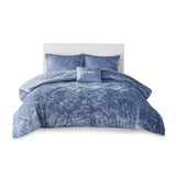 Twin/Twin XL Velvet Comforter Set with Throw Pillow B03595987